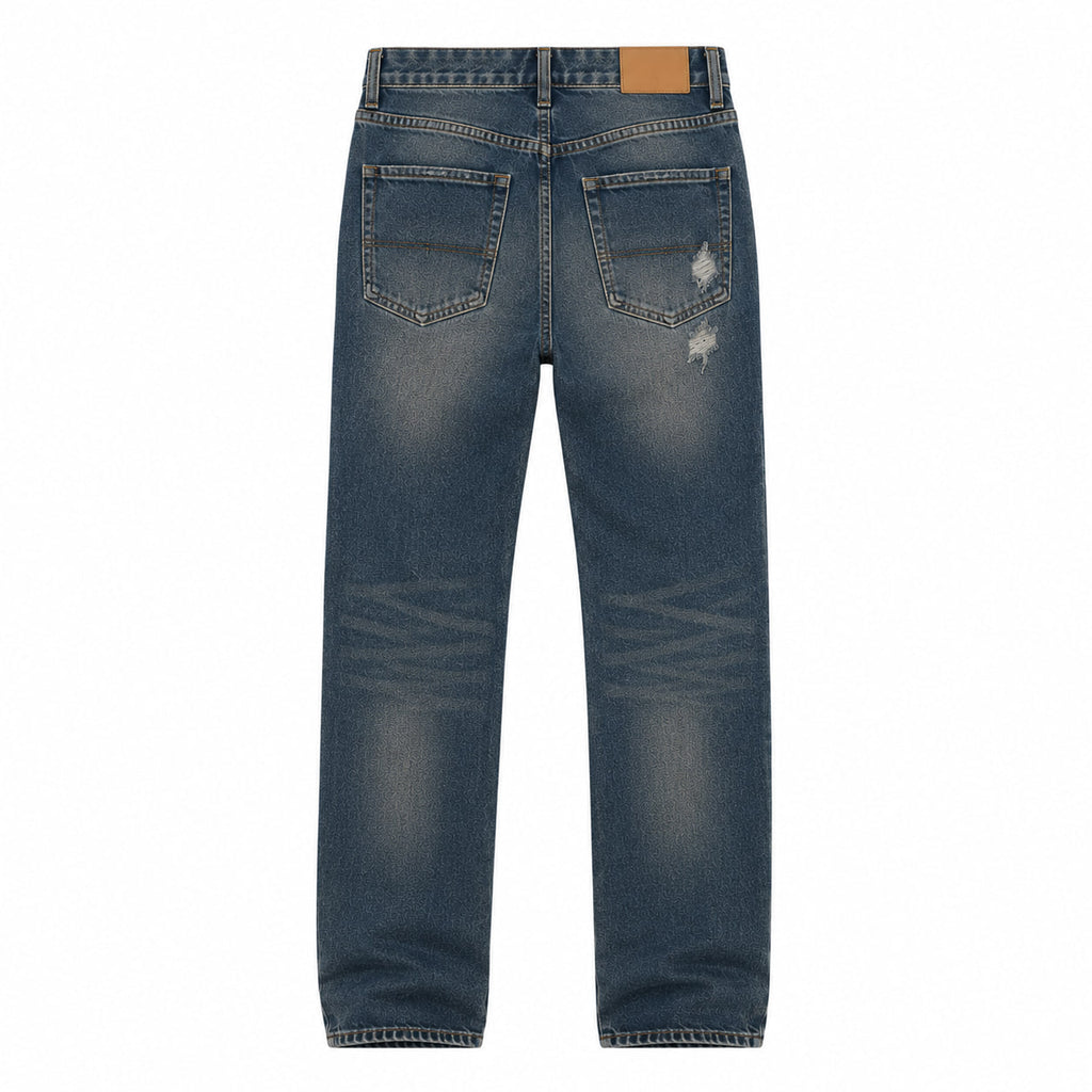 Maverick Distressed Jeans – Dark Vintage Wash